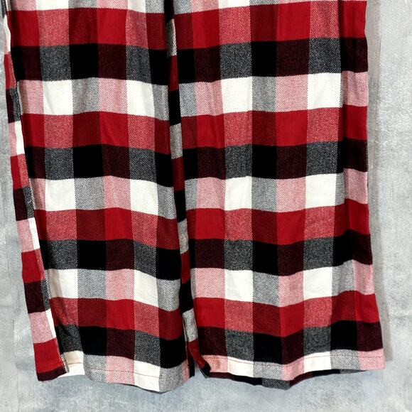 NORDSTROM Women's Red Chili August Check 2-Piece Button-Front Pull-on Pajama Set - Picture 11 of 14